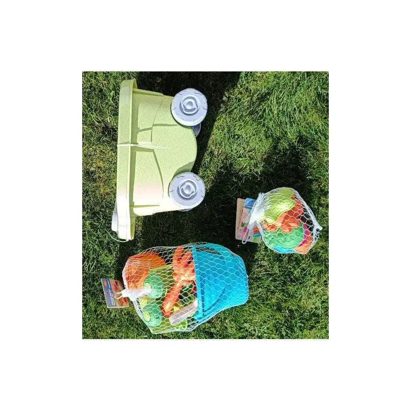 Beach Toys otroški 27-delni komplet bioplastičnih igrač za peskovnik z vozičkom - MiniPark