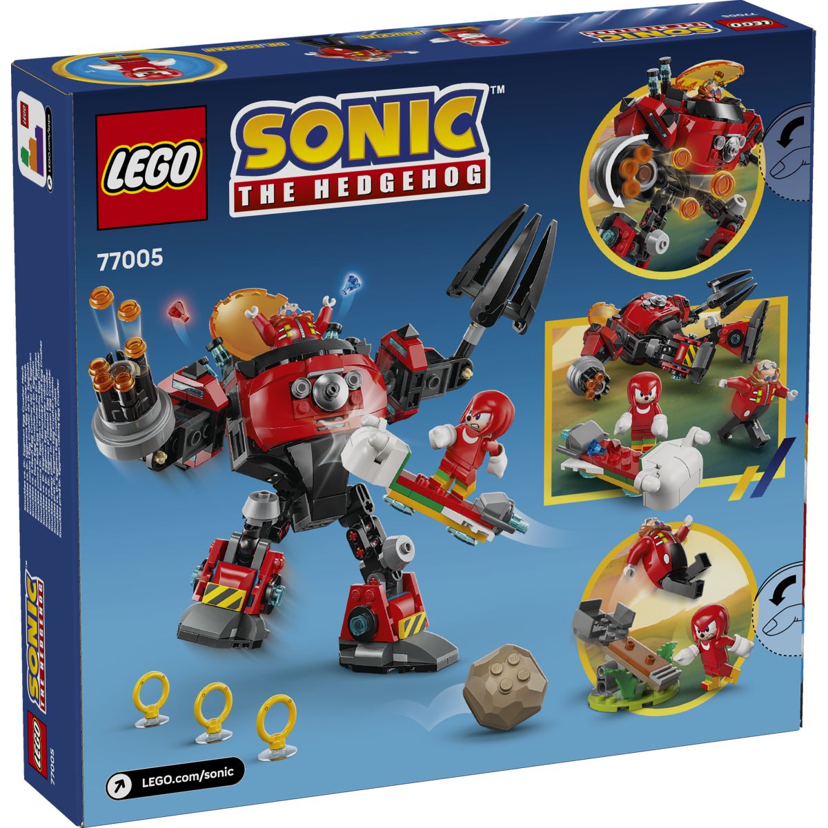 LEGO Sonic 77005 Knuckles vs robotski oklep Dr. Eggman Egg Crusher
