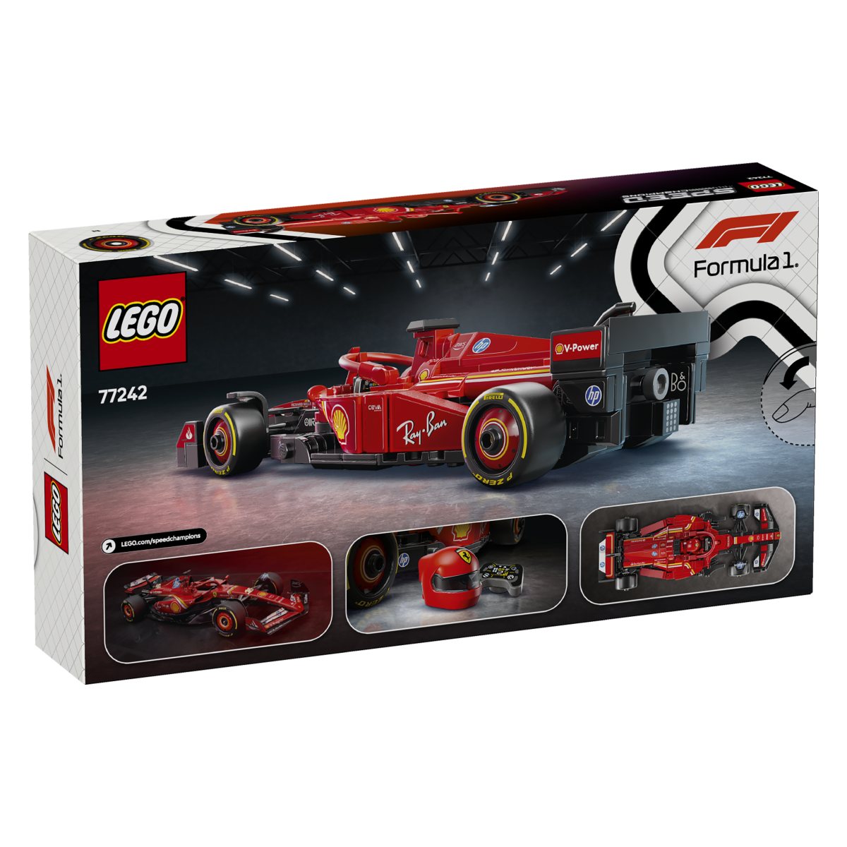 Lego Speed Champions 77242 Dirkalni avtomobil Ferrari SF-24 F1