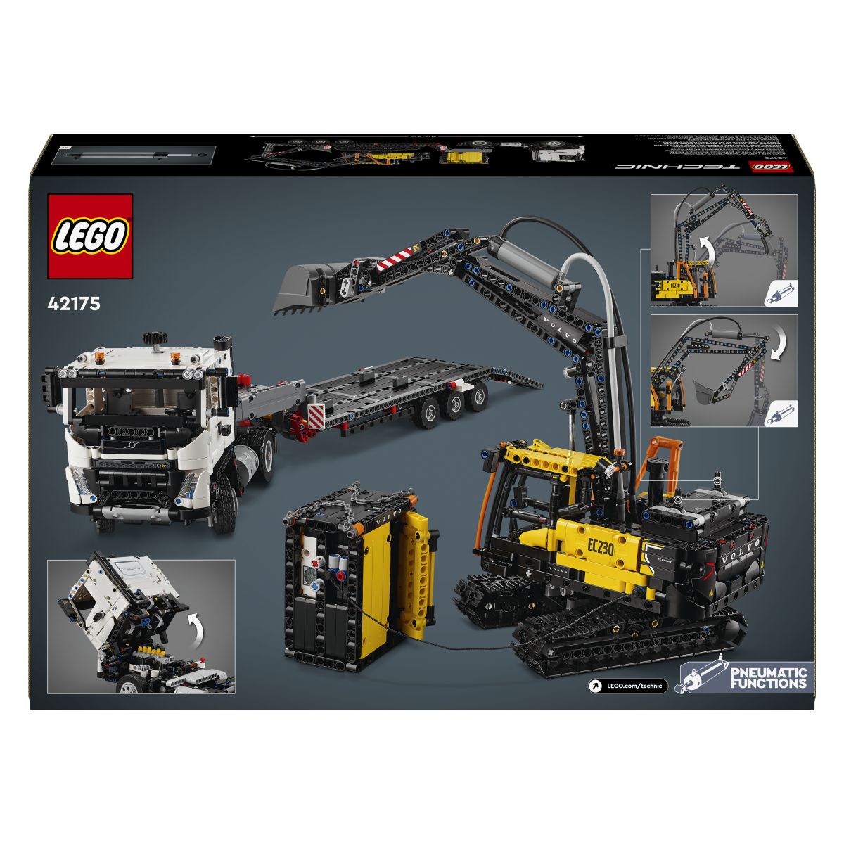 Lego Technic 42175 Tovornjak Volvo FMX in električni bager EC230