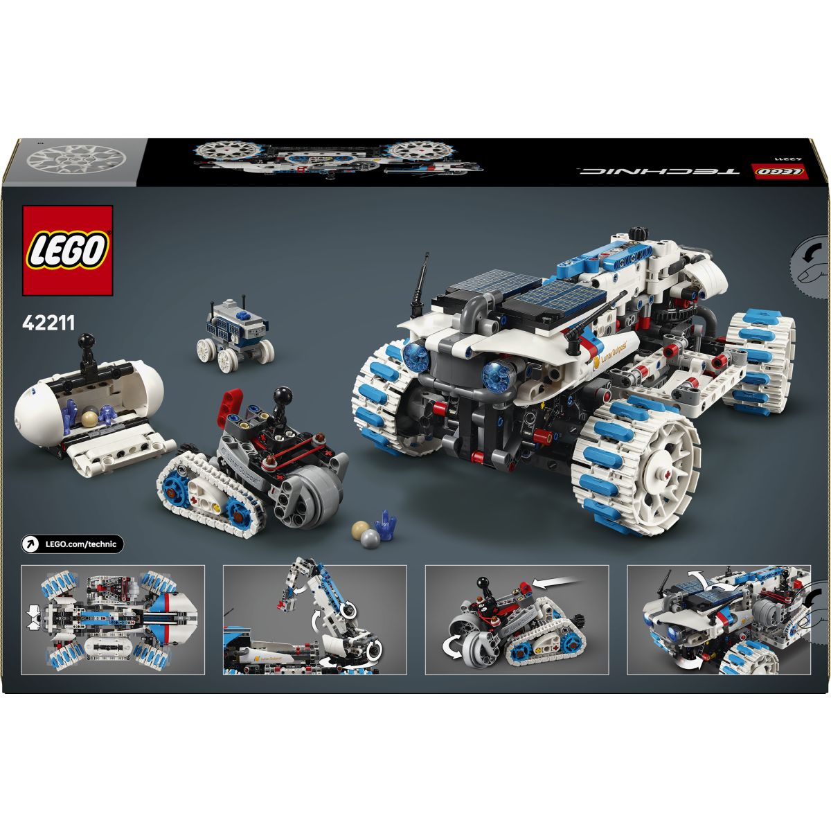 Lego Technic 42211 Lunarno vesoljsko vozilo rover Lunar Outpost