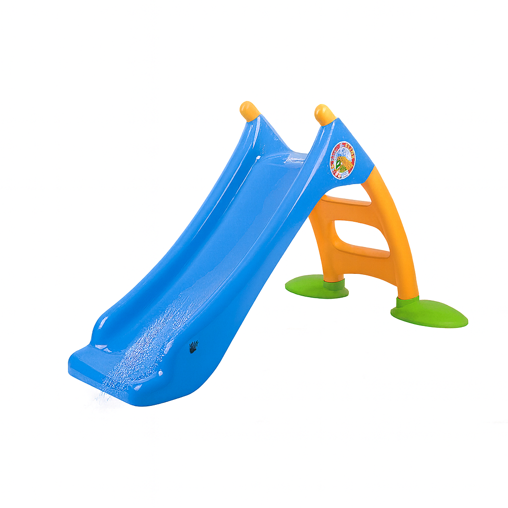 Otroški tobogan Dohany 120 cm z vodnim priklopom – moder za igro doma in na vrtu - Tobogani