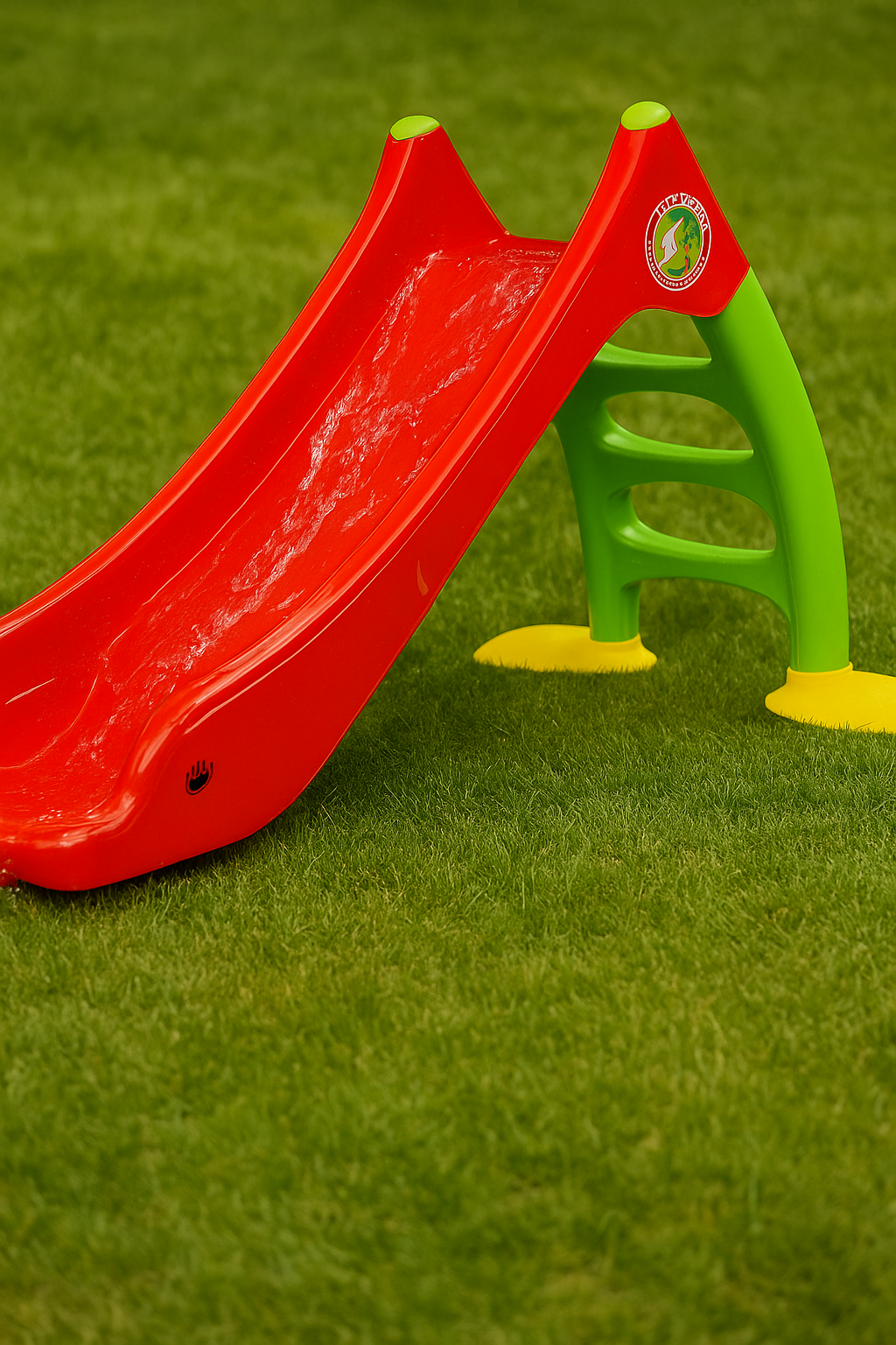Otroški tobogan Dohany 120 cm z vodnim priklopom – rdeč za igro doma in na vrtu - Tobogani