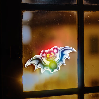 Halloween RGB LED dekor - samolepilni - netopir