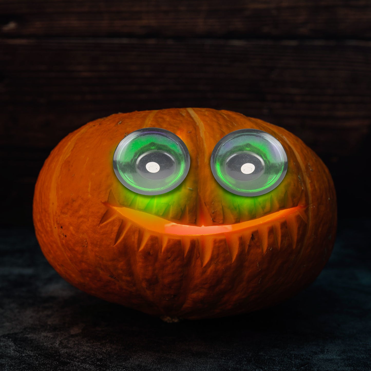 Halloween strašljiv par oči za noč čarovnic - zelena LED - na baterije