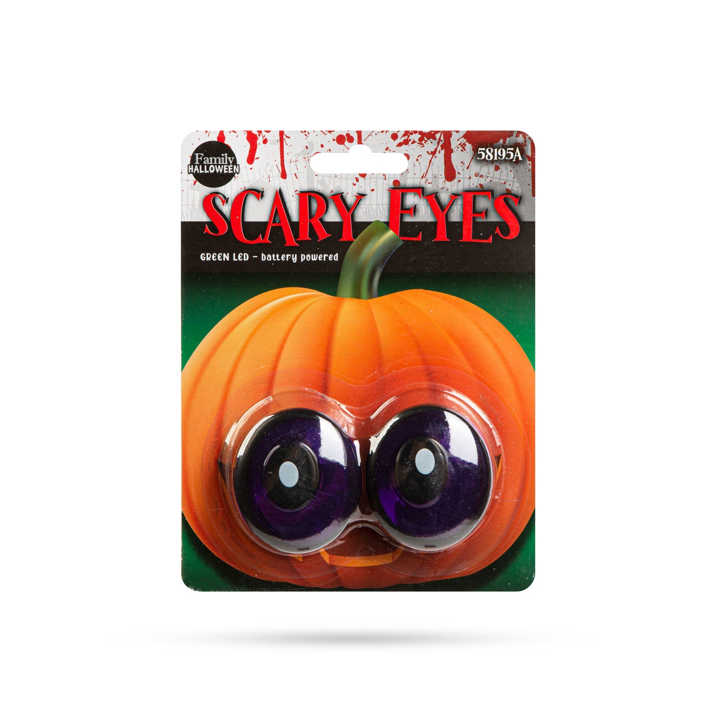 Halloween strašljiv par oči za noč čarovnic - zelena LED - na baterije