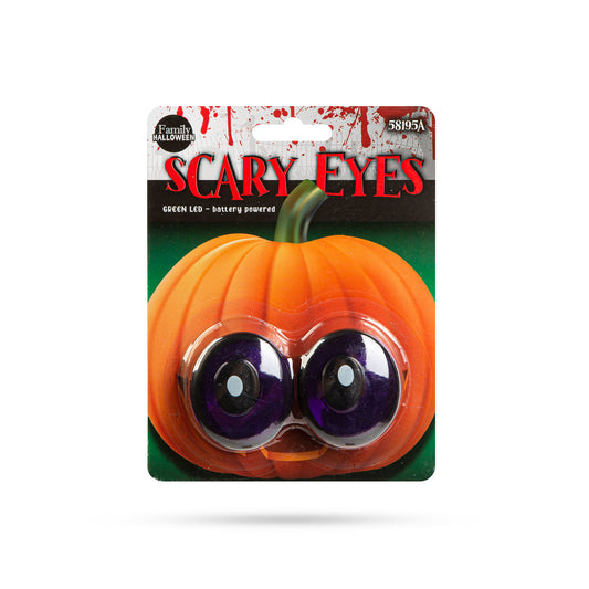 Halloween strašljiv par oči za noč čarovnic - zelena LED - na baterije
