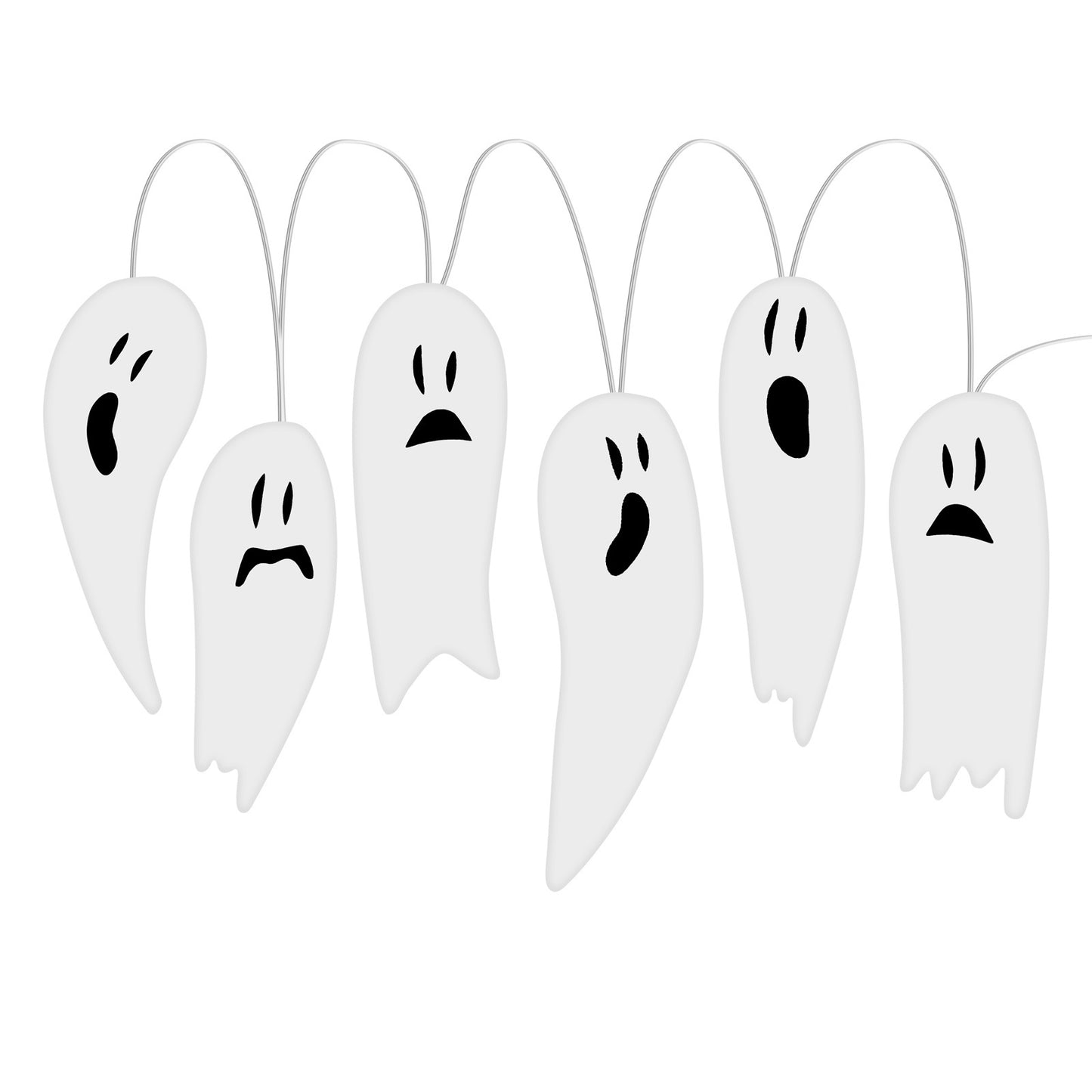 Halloween LED dekoracija za okna - gel - duh - 85 cm