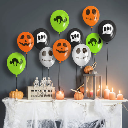 Halloween set balonov - 4 vrste - 12 kos