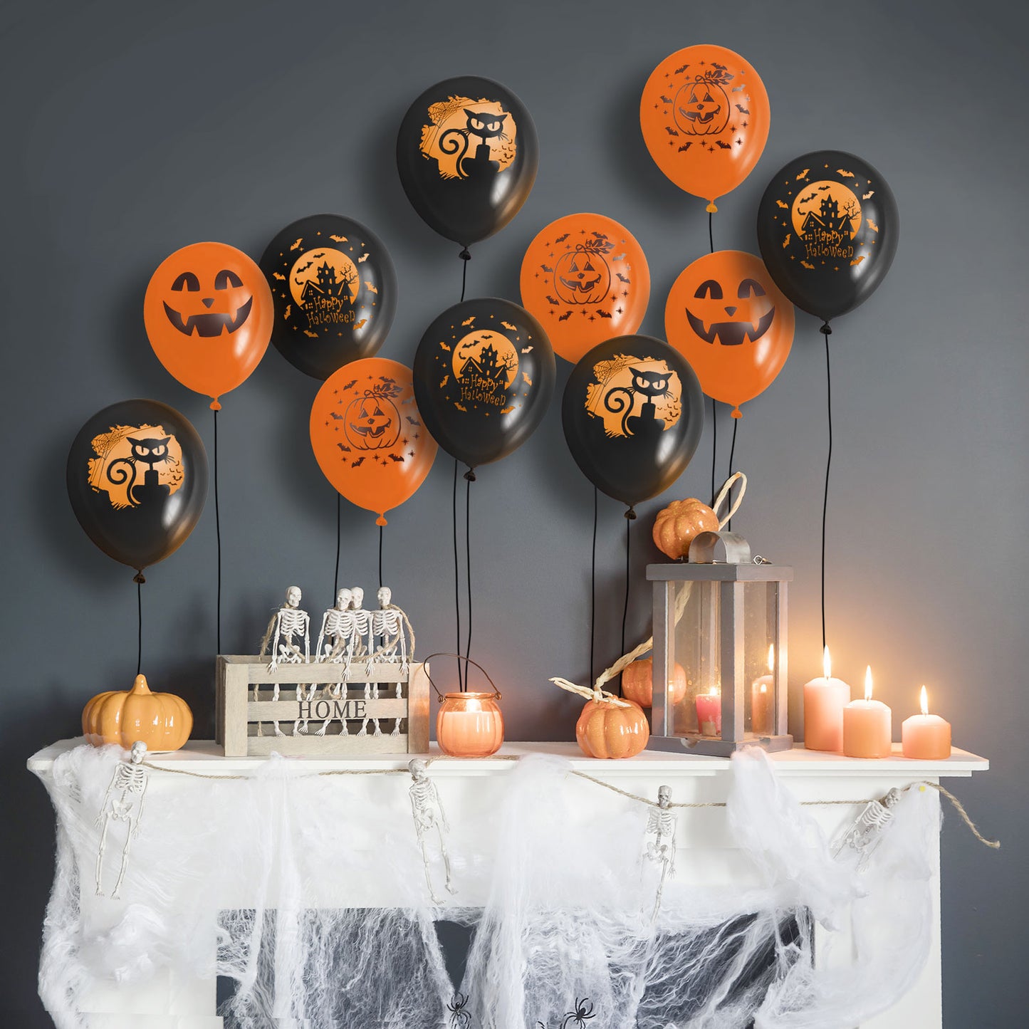 Halloween set balonov - 6 vrst - 20 kos