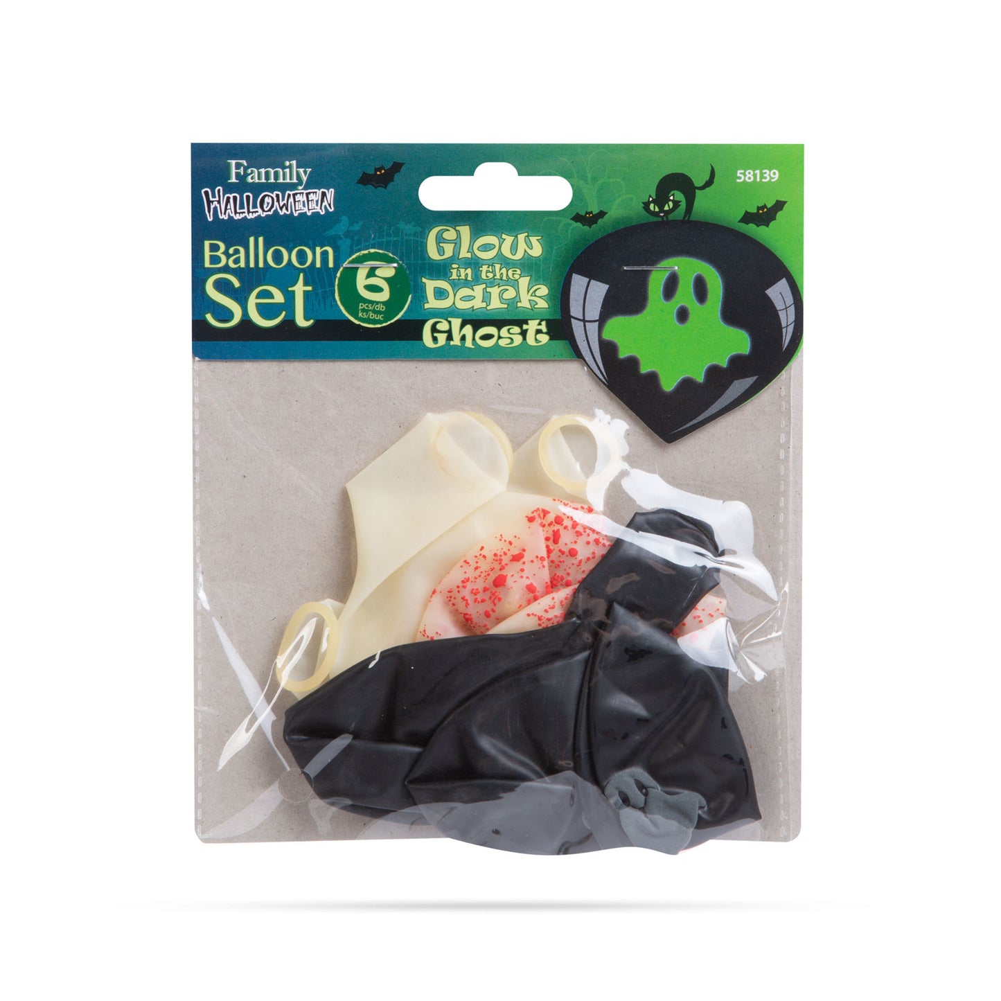 Halloween set balonov - fosforescentni - 6 kos