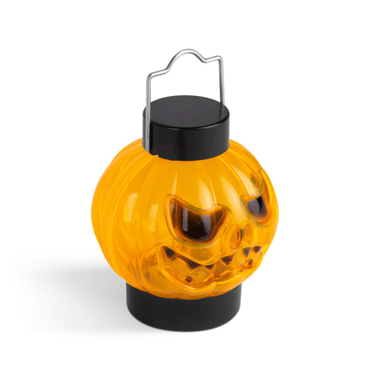 Viseča buča svetilka za noč čarovnic - RGB LED - oranžna / črna - na baterije