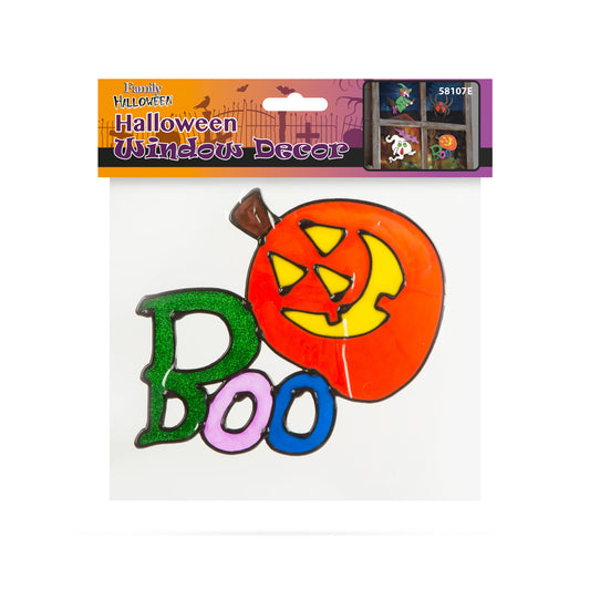 Okenska dekoracija za noč čarovnic - buča "Boo" 160x135