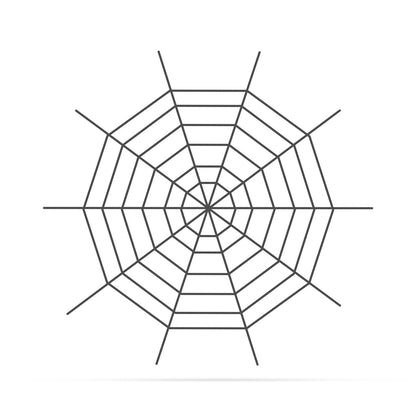 Plišasta pajčevina - dekoracija za noč čarovnic - 200 cm - črna