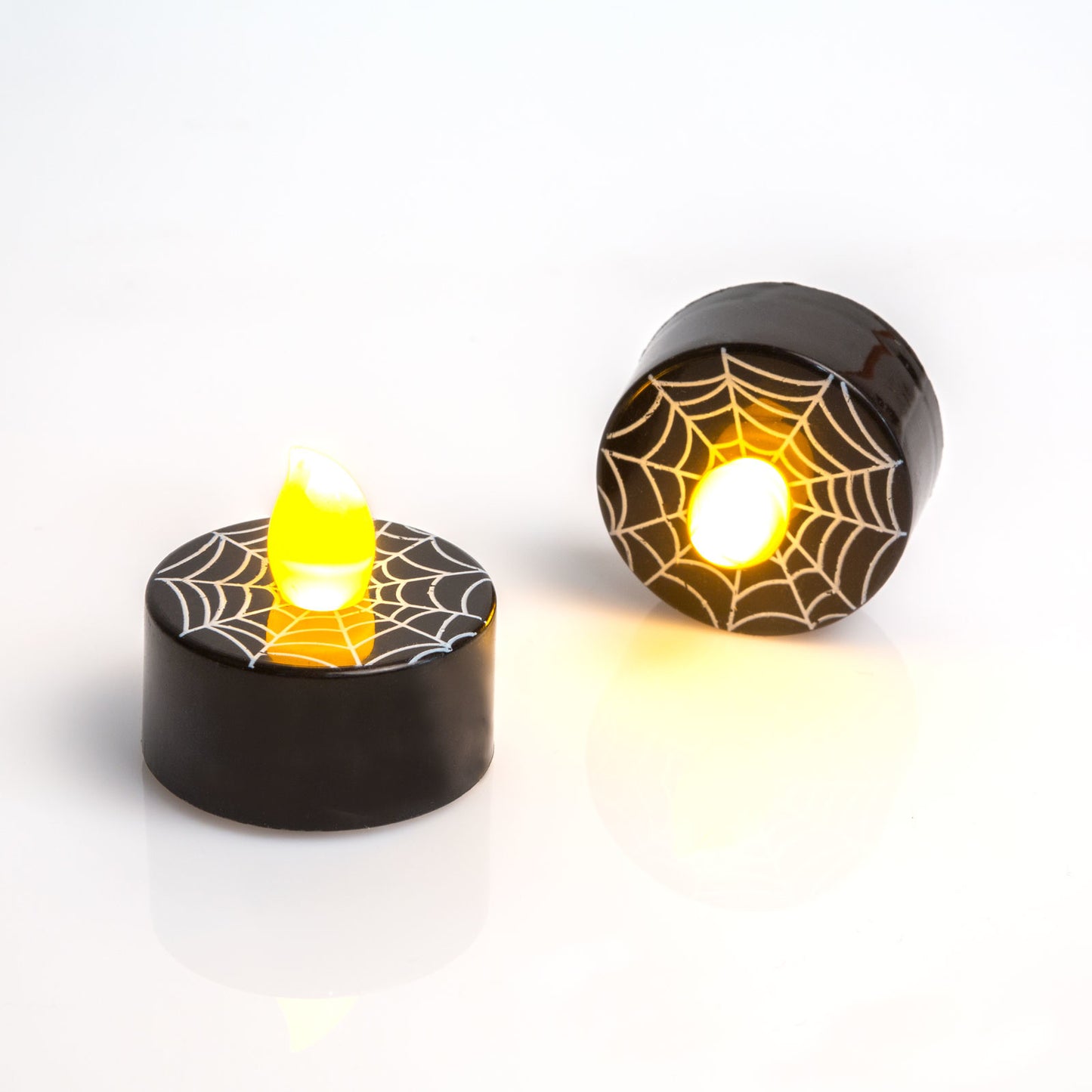 Led čajna svečka - noč čarovnic, črna - 2 kom / paket