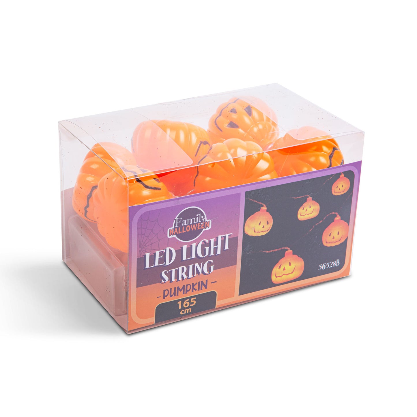 Niz LED luči za noč čarovnic - buča - 12 LED diod - 2 x AA - 2 m