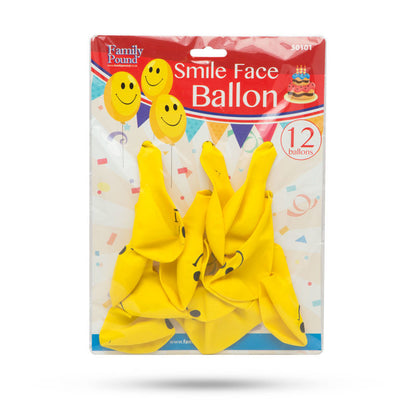 Baloni za zabavo -rumeni smeški - 12 kos