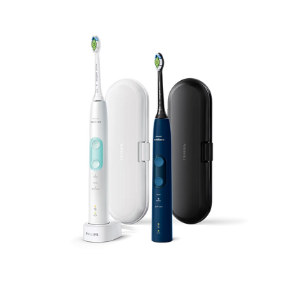 PHILIPS - Sonicare ProtectiveClean 5100 sonični električni zobni ščetki z dodatki 2 kos (HX6851/34) bela/modra