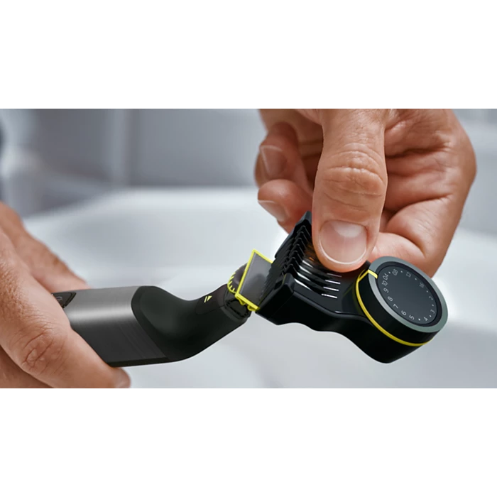 PHILIPS - OneBlade Pro 360 QP6552/30 – hibridni trimer za obraz in telo, 20 stopenj, vodoodporen, 120 min delovanja