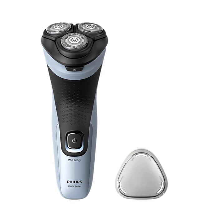 PHILIPS - Series 3000X X3003/00 – Wet & Dry rotacijski brivnik, 27 PowerCut rezil, 4D Flex glava