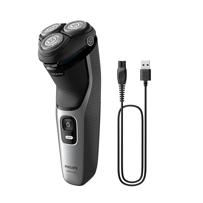 PHILIPS - Shaver 3000 Series S3143/00 – Wet & Dry brivnik z 5D zastavami in PowerCut rezili