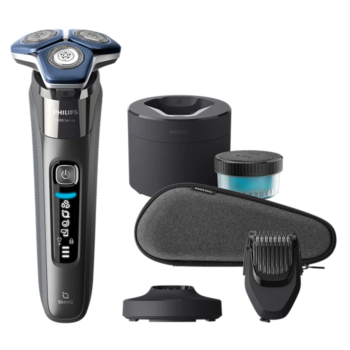 PHILIPS - Shaver Series 7000 S7887/58 – rotacijski Wet & Dry brivnik z SkinIQ™, 360° glavo in quick-clean sistemom
