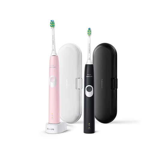 PHILIPS - Sonicare ProtectiveClean 4300 HX6800/35 – 2 električni sonični zobni ščetki (set ročaja + etui)roza/črna