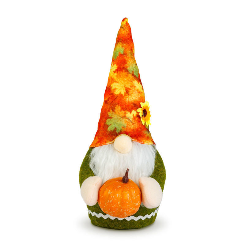 Jesenska dekoracija - 2 palčeka z bučo - 2 kosa - 35 x 13 x 13 cm