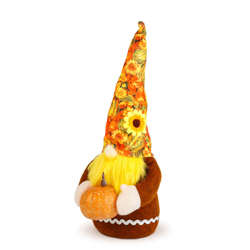 Jesenska dekoracija - 2 palčeka z bučo - 2 kosa - 35 x 13 x 13 cm