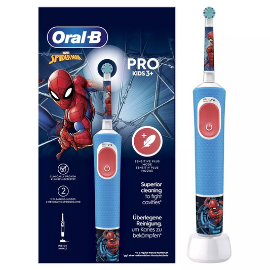 ORAL-B - Pro Kids 3+ Spiderman otroška električna zobna ščetka z Marvel motivom Spidermana