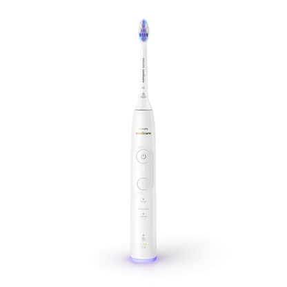 PHILIPS - Sonicare 6500 HX7419/01 – Duo paket električnih soničnih zobnih ščetk (črna + bela), 3 načini, 3 intenzivnosti, senzor pritiska