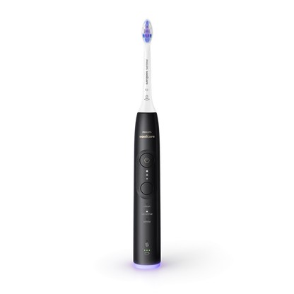 PHILIPS - Sonicare 6500 HX7419/01 – Duo paket električnih soničnih zobnih ščetk (črna + bela), 3 načini, 3 intenzivnosti, senzor pritiska