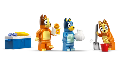 LEGO Bluey 11202 Blueyjina plaža in izlet z družinskim avtomobilom