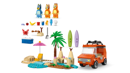 LEGO Bluey 11202 Blueyjina plaža in izlet z družinskim avtomobilom