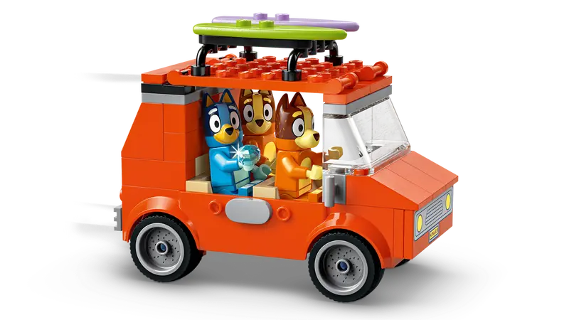 LEGO Bluey 11202 Blueyjina plaža in izlet z družinskim avtomobilom