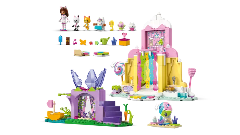 Lego Gabby's Dollhouse 11205 Gora posladkov in Kittyjin vrt