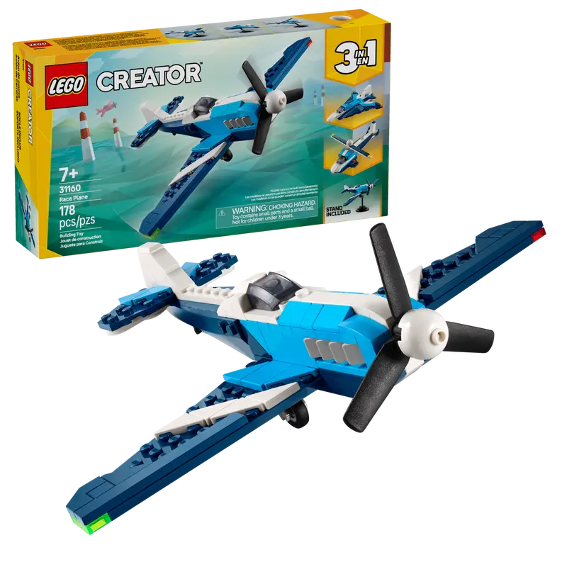 Lego Creator 31160 Zračno vozilo: Tekmovalno letalo 3v1