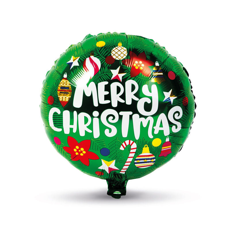 3D Božični balon - alu folija - Merry Christmas - 45 cm - Okraski