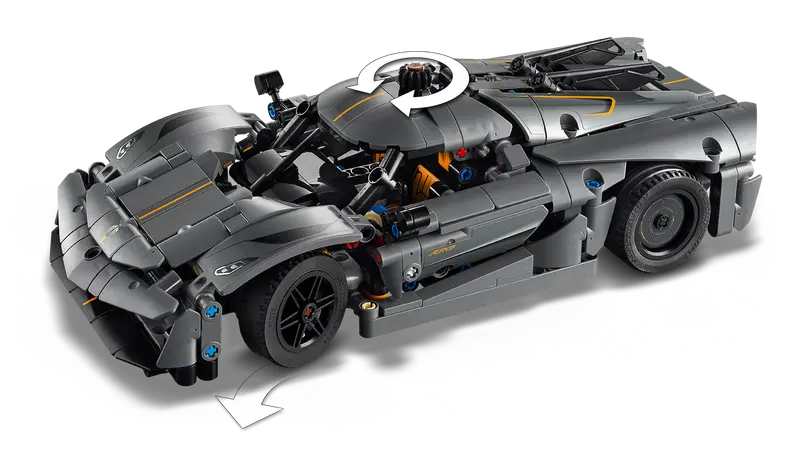 Lego Technic 42173 Koenigsegg Jesko Absolut, siv hiperavtomobil