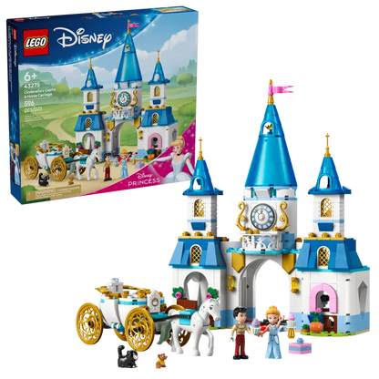 Lego Disney Princess 43275 Pepelkin grad in kočija s konjsko vprego