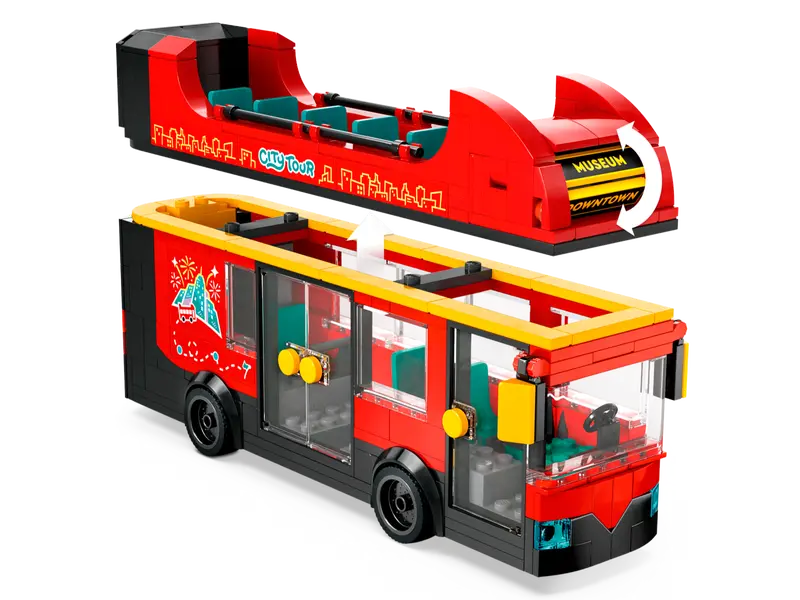 Lego City 60407 Rdeči dvonadstropni turistični avtobus