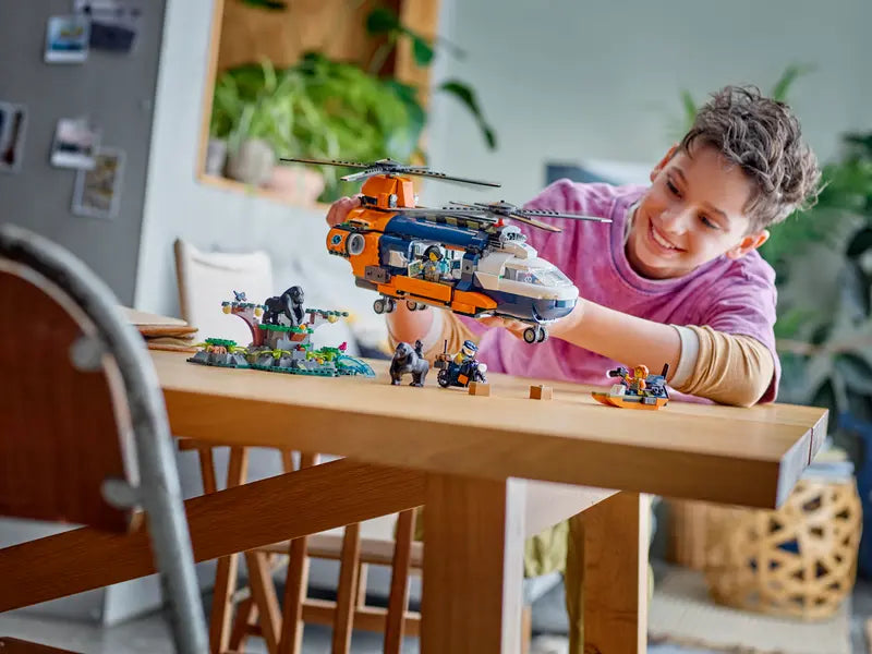 Lego City 60437 Helikopter v postojanki raziskovalca džungle