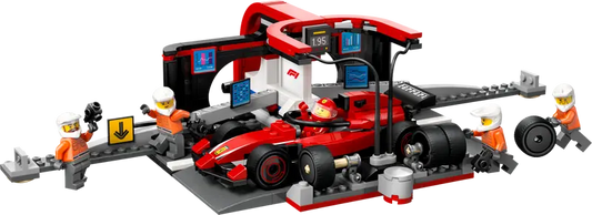 Lego City 60443 Servisni boks in mehaniki z avtomobilom Ferrari F1