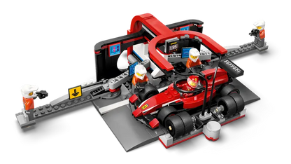 Lego City 60443 Servisni boks in mehaniki z avtomobilom Ferrari F1