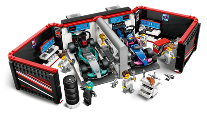 Lego City 60444 Avtomehanična delavnica F1 ter dirkalnika Mercedes-AMG in Alpine