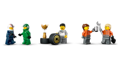 Lego City 60445 Tovornjak F1 z dirkalnikoma F1 RB20 in AMR24