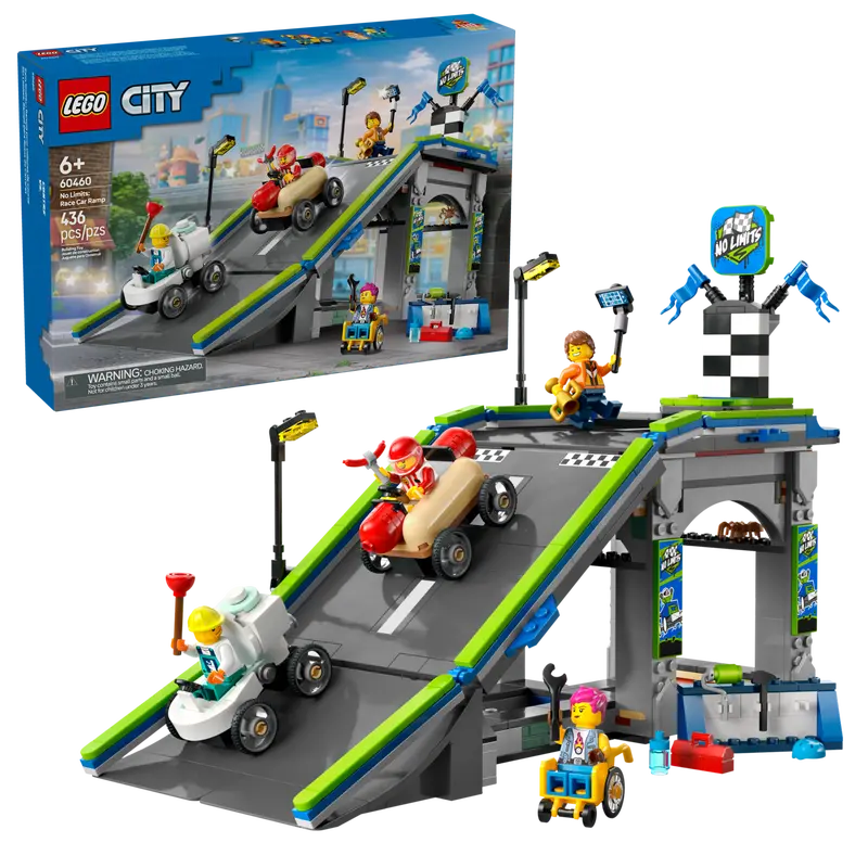 Lego City 60460 Brez meja: Klančina za dirkanje z avtomobilčki