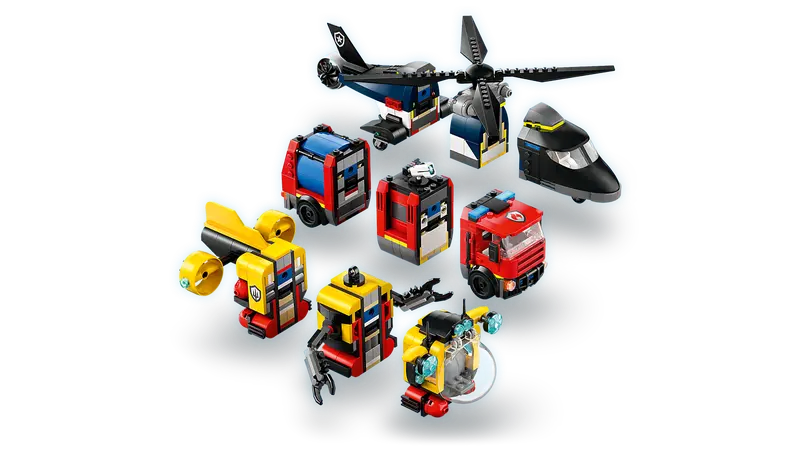 Lego City 60462 Remiks helikopter, gasilsko vozilo in podmornica