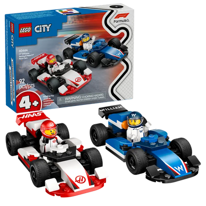 Lego City 60464 Dirkalnika Williams Racing F1 in Haas F1