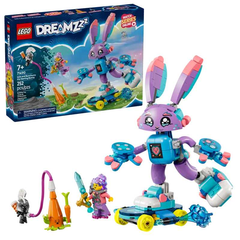 LEGO Dreamzzz 71490 Izzie in igričarski zajček Bunchurro
